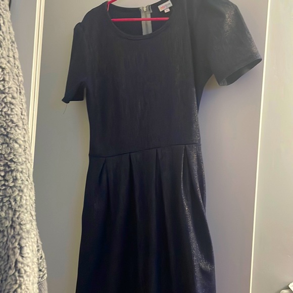Robe LuLaRoe AMELIA Taille XL - Couleur Noir Sarcelle - Occasion Très Bon État